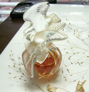 Vintage Nina Ricci LAir Du Temps Pure Perfume Two Dove Lalique RARE