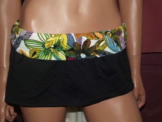 La Blanca Black Bikini Swim Skirt Swimwear Bottoms NWT 75 00 Size 16