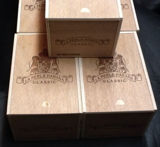 LA PERLA HABANA CLASSIC BELICOSO NICARAGUA Wooden Cigar Box LOT OF 10