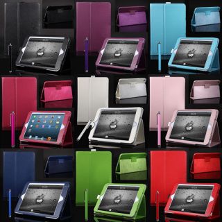 New Magnetic PU Leather Folio Stand Case Cover with Stylus Holder for