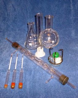 Chemical Lab Glass Glassware Distillation Apparatus Kit Distilling