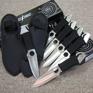 Set of 6 Tactical Cord Wrapped Throwing Knives Knife Perfect Point