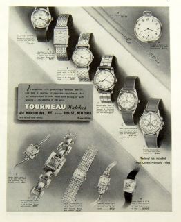 1945 Tourneau Watches Ladies Bracelets Wrist Jewelry Pocket Chain