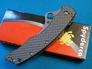 Spyderco Laci Szabo C146CFP Custom Taichung Big Lockback Folding Knife
