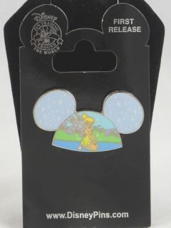 Disney Kneeling Tinkerbell Lake Mouse Ears Trading Pin