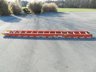 Fiberglass 28 Extension Ladder with Ladder Pads   28 ft. Max. Length