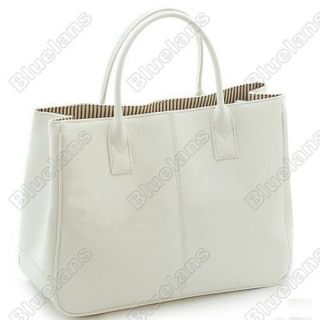Womens Ladies PU Leather Handbag Tote Shoppers Top Handles Bags Purse