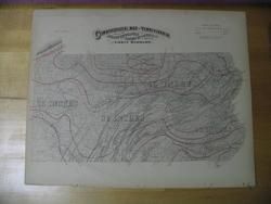 1872 Climatological Map of PA by Lorin Blodget