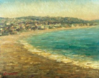 Levent Deparis Laguna Beach Original Impressionist Oil painting 10x8