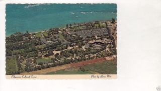 AERIAL VIEW OF POLYNESIAN CULTURAL CENTER ISLAND OF OAHU HAWAII