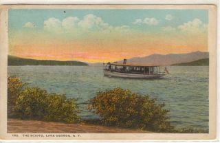 The Scioto Naval Cover 1923 Lake George NY Postcard