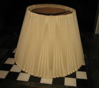 Classic STIFFEL Pleated Ivory Lamp Shade Authentic Signed Replacement