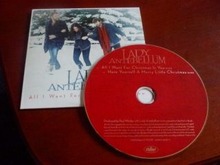 Lady Antebellum All I Want for Christmas Is You 2 Track Promo CD