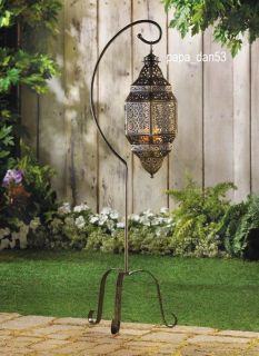 Moroccan Candle Lantern Stand Lattice 41 Tall Garden Patio Lamp Decor