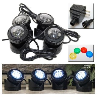 LED Super Bright Outdoor Underwater Pond Fountain Spot Light Kits 4