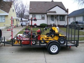 Mower 6 x 12 Landscape Trailer String Trimmers and Blower Combo