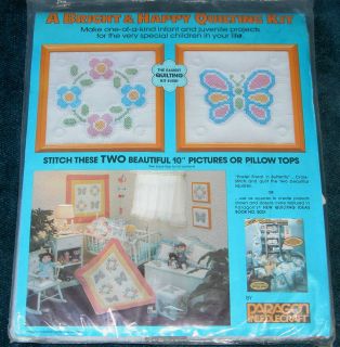 Vintage Paragon Pastel Floral Quilt Quilting Blocks Cross Stitch Kit