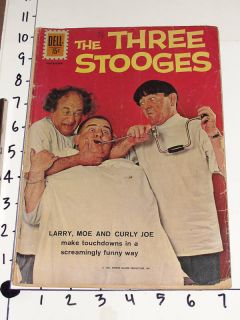 The Three Stooges 6 1961 Moe Larry Curly Joe Photo Cover Dell