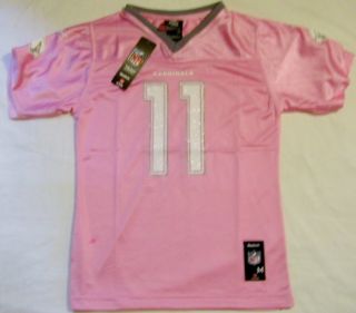 Larry Fitzgerald 11 Reebok Glitter Jersey Girls Pink M L XL
