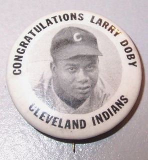 1940s Larry Doby Cleveland Indians Pin Back Pinback 1 25