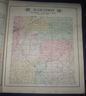 Marathon Twp Lapeer County Michigan Plat Map 1893