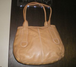 Latico N J USA Tan Leather Shoulder Bag Pre Owned GUC