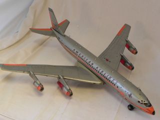  Airlines Boeing 707 Astrojet made in Japan tin toy plane latta blech