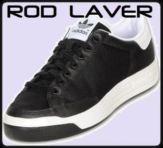 Adidas Rod Laver Mesh Mens Brand New Casual Shoe Black White Select