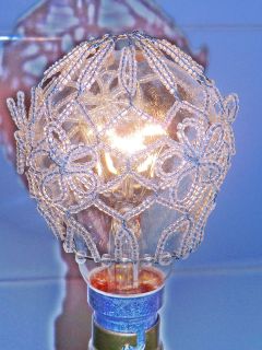  CHANDELIER LIGHT BULB COVER GLS LAMP GLASS BEAD CHIC SHADE LAURA