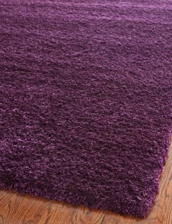Cozy Polypropylene Shag Purple Area Carpet Rug 5 x 8