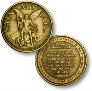 NRA St Michael Patron Saint Law Enforcement Coin 2nd Am