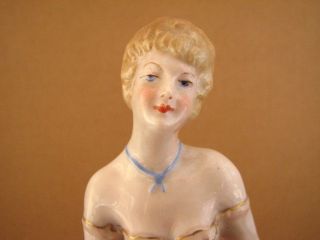 Vintage Le Roy Taube China Handpainted Lady Figurine Colonial 9 1 2