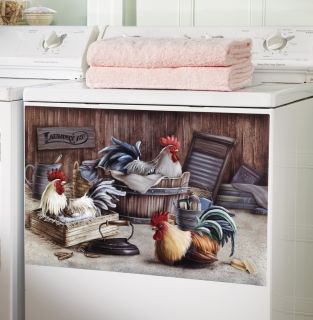 Farmhouse Rooster Laundry Room Decorative Washer Magnet