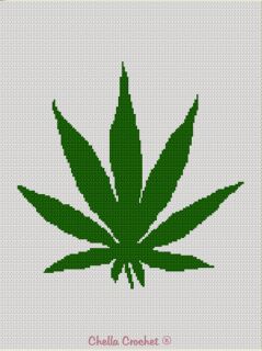 Marijuana Leaf Afghan Crochet Pattern Graph