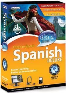 Learn to Speak Spanish Deluxe 10 Software Windows 7 XP Vista Brand New