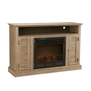 LED Electric Fireplace w Remote TV Stand Media Cabinet in Oak