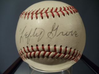Single Signed Lefty Grove autographed authentic OML signed baseball