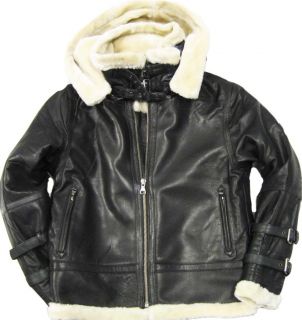 Mens Premium Lambskin Genuine Leather Bomber Jacket Removable Hood