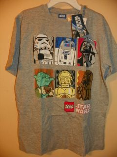 Lego Star Wars 6 Characters Boys 7 8 10 12 14 Licensed Short Sleeve