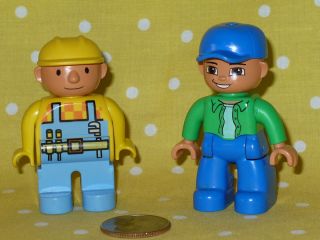LEGO Duplo People Figures BOB the Builder and Friend 2pc Lot Bricks