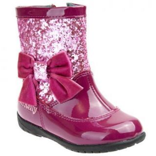 Girls Lelli Kelly Baby Milly Patent Leather Toddler Boots Pink LK8112