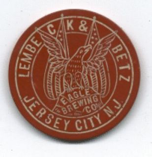 Poker chip Lembeck & Betz Jersey City NJ beer ale brewery Pre