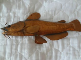 Fish Decoy Copper 8 Catfish Irv Lee Lake Forest Lure Fishermans