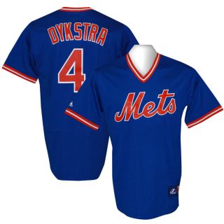 Mets Lenny Dykstra Cooperstown Throwback Blue Jersey XL