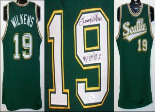 Lenny Wilkens Signed/ Autographed Seattle Super Sonics Jersey HOF JSA