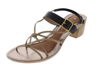 Leifsdottir NEW Minna Tan Leather Block Heels Strappy Sandals Shoes 8