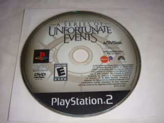 Lemony Snickets A Series of Unfortunate Events PS2 Sony PlayStation 2