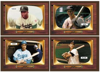 Color TV Lot of 4 Ted Williams Duke Snider Stan Musial Jackie Robinson