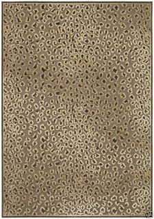 Paradise Leopard Brown Viscose Carpet Rug 5 x 8