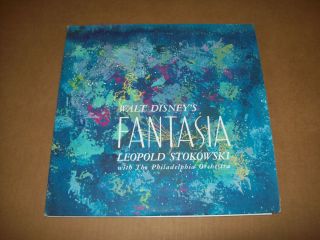 Disneys Fantasia 3 vinyl LPs w booklet Leopold Stokowski conductor VG